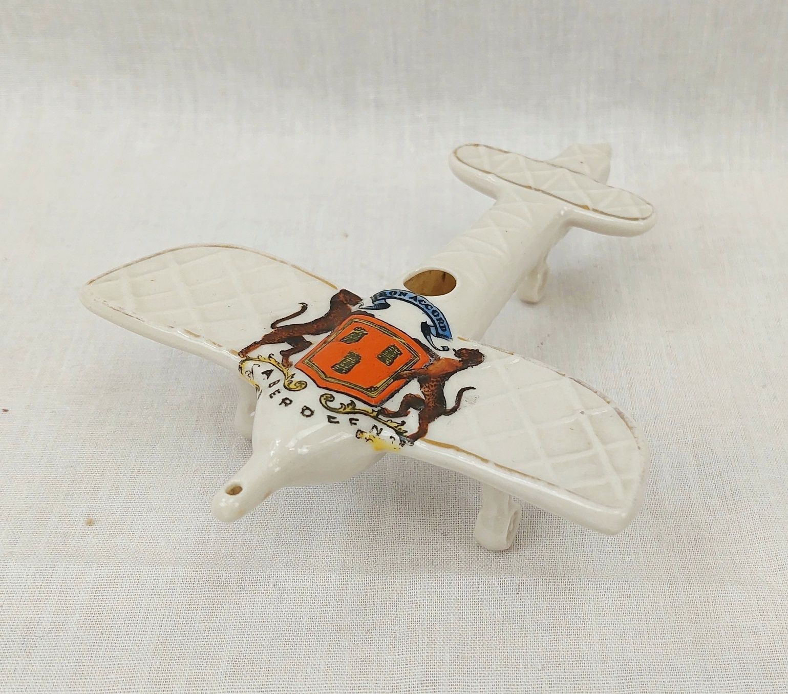 WW1 Carlton Crested China Model of a Monoplane – Aberdeen