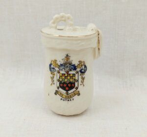 WW1 Carlton Crested China Model of a German Incendiary Bomb - Putney