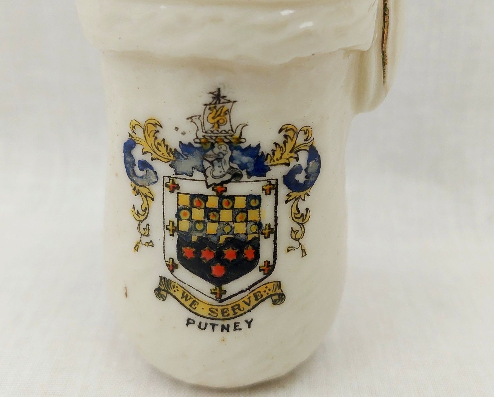 WW1 Carlton Crested China Model of a German Incendiary Bomb - Putney - Image 2