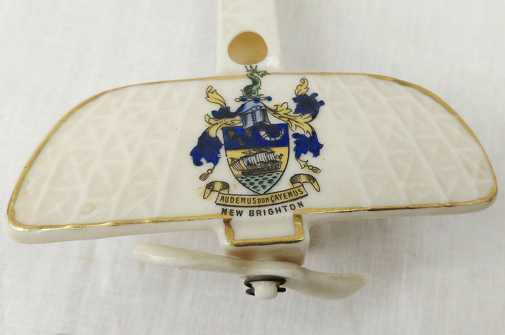 WW1 Carlton Crested China Model of a Monoplane – New Brighton - Image 2