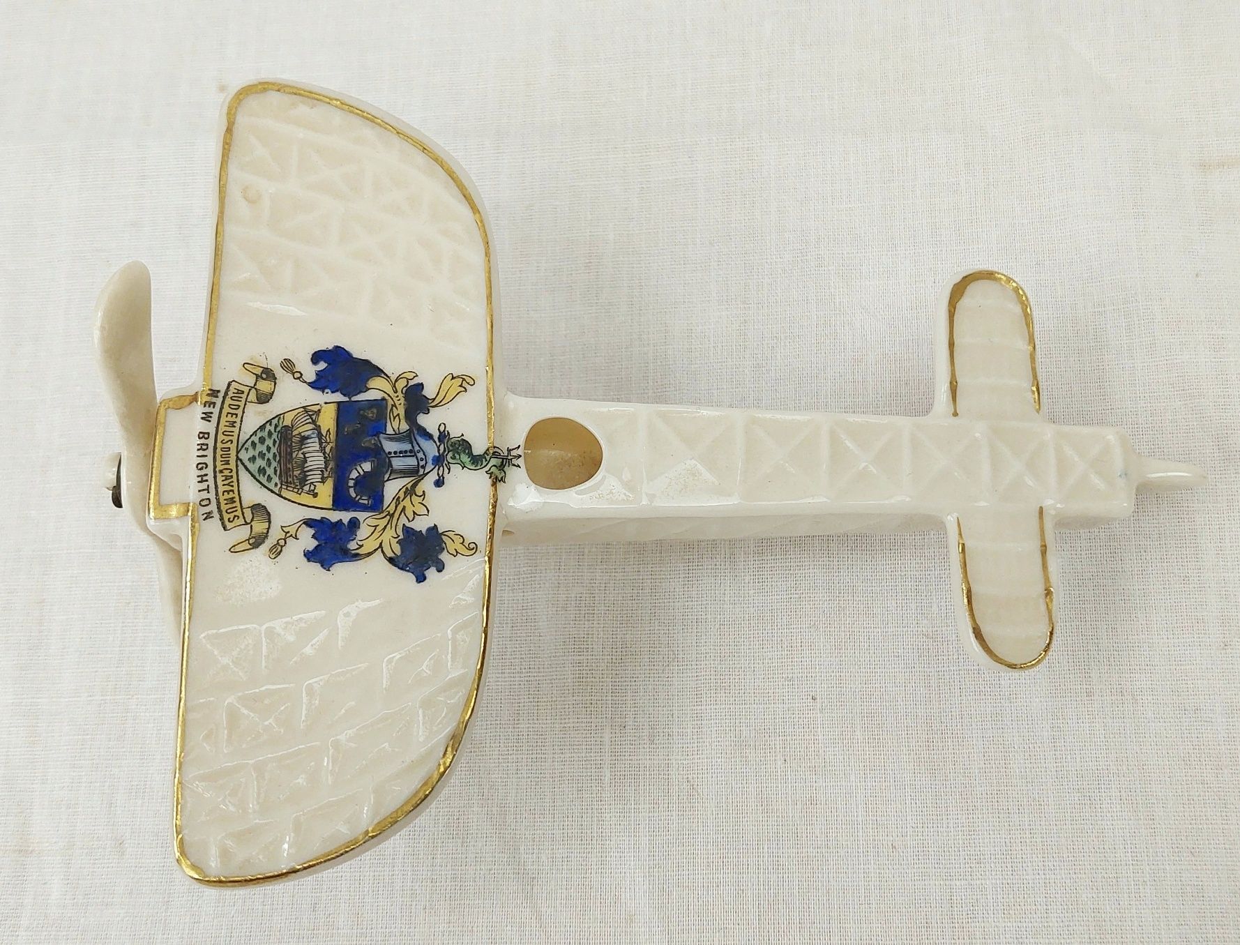 WW1 Carlton Crested China Model of a Monoplane – New Brighton - Image 3
