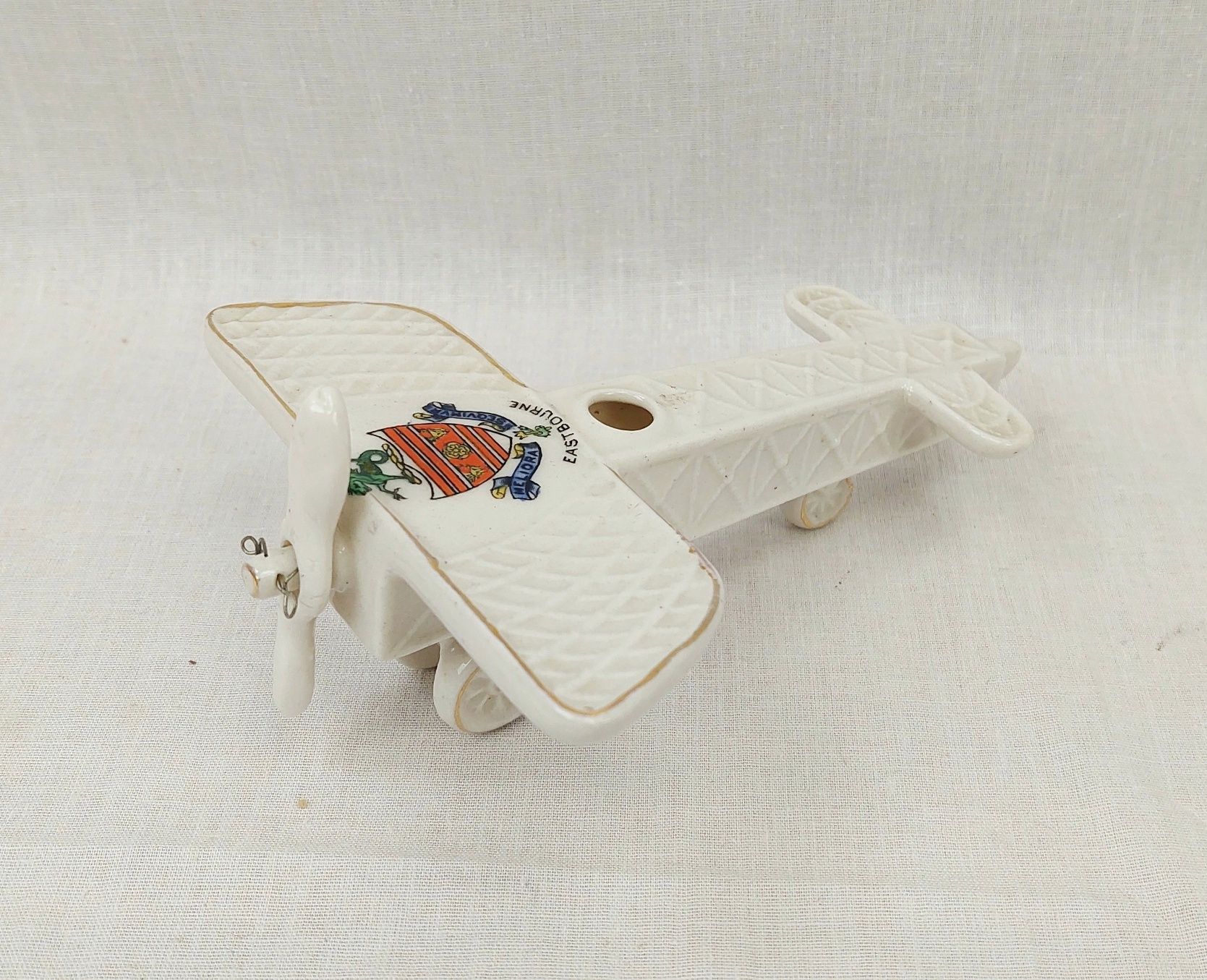 WW1 Arcadian Crested China Model of a Monoplane – Eastbourne