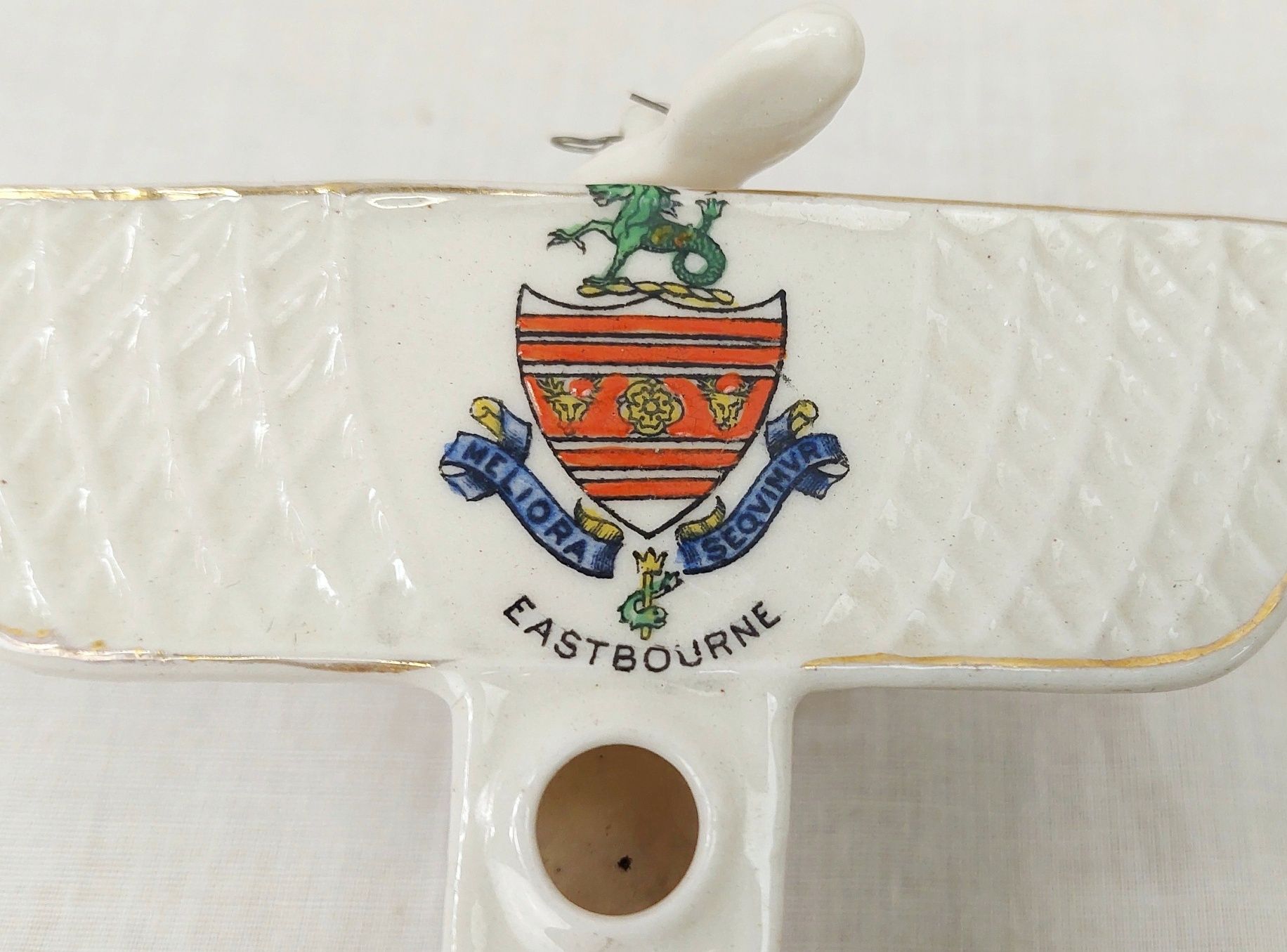WW1 Arcadian Crested China Model of a Monoplane – Eastbourne - Image 3