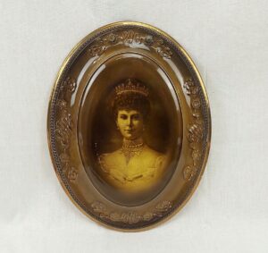Late Victorian Ceramic Wall Plaque Of Queen Mary Of Teck By Ridgways
