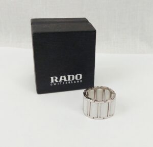 Rado Watch White Ceramic And Stainless Steel Links Ring