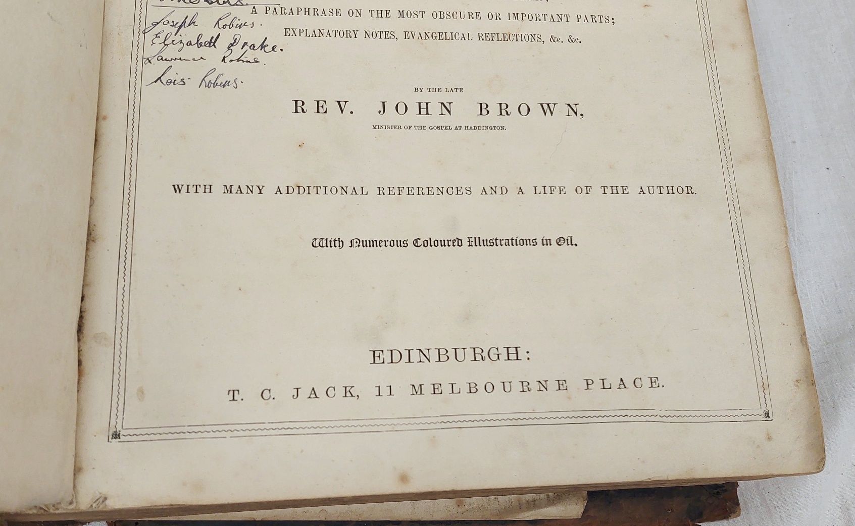 Victorian Reverend John Brown Bible - Image 10