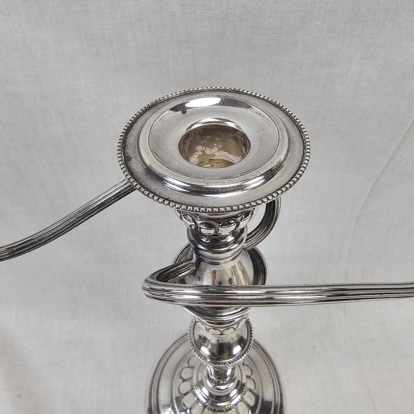 Vintage Whitby Plate Of London Silver Plate 3 Branch Candelabra - Image 6
