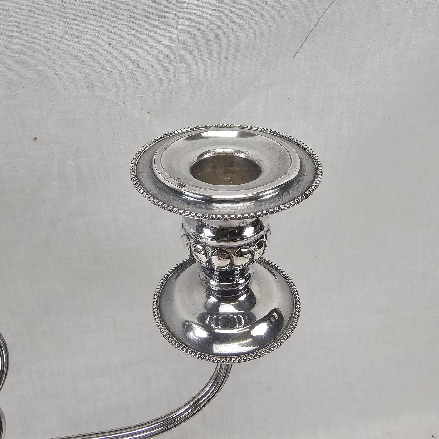 Vintage Whitby Plate Of London Silver Plate 3 Branch Candelabra - Image 4