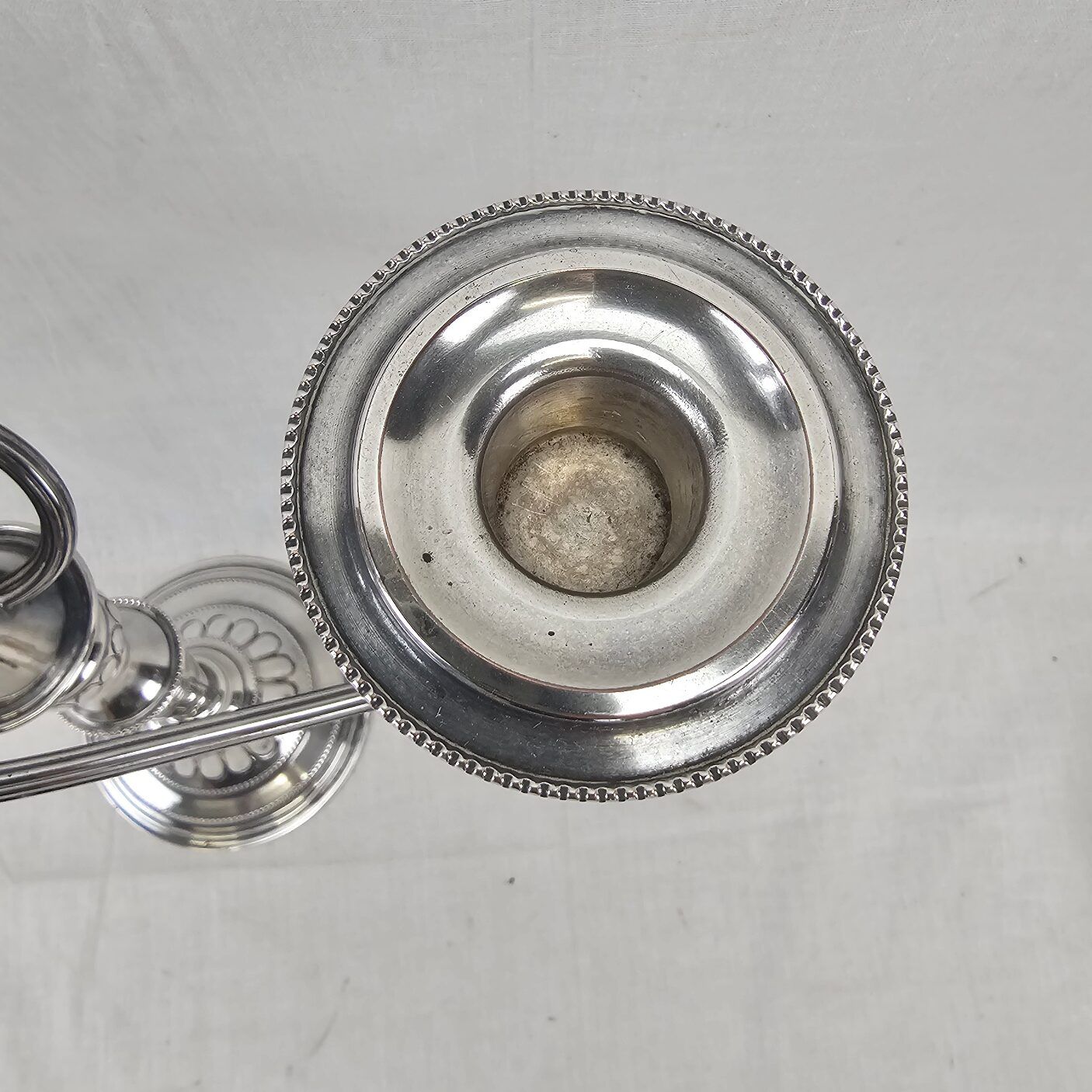 Vintage Whitby Plate Of London Silver Plate 3 Branch Candelabra - Image 3