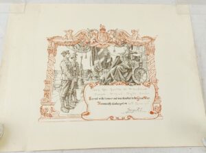 WW1 Honourable Discharge Certificate To Mr Blackhall