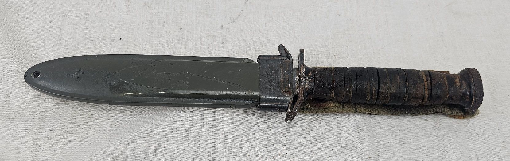 WW2 US M3 Fighting Knife In US M8A1 Scabbard