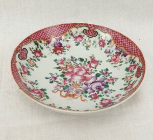 c1760 Chinese Porcelain Famille Rose Saucer
