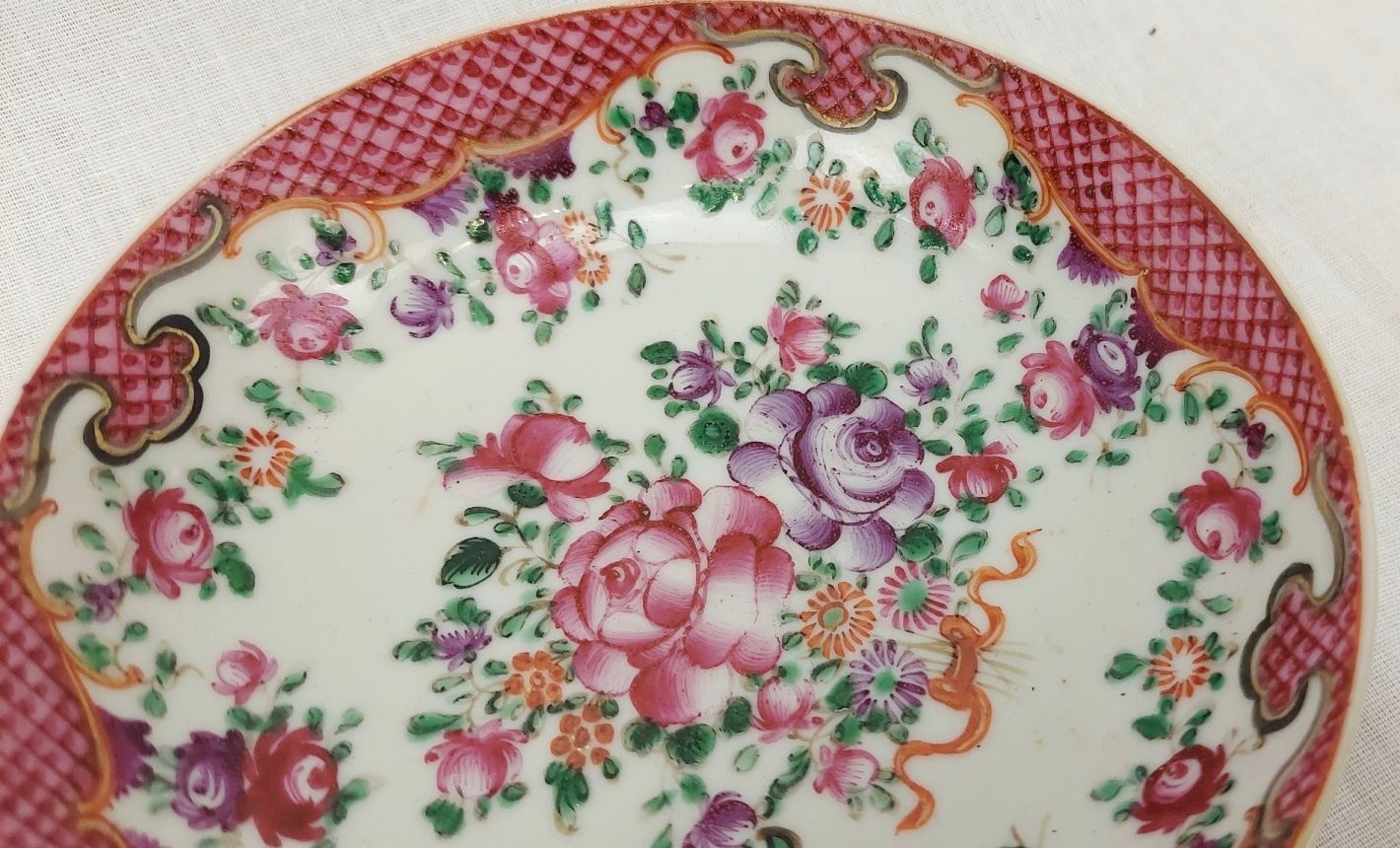c1760 Chinese Porcelain Famille Rose Saucer - Image 2