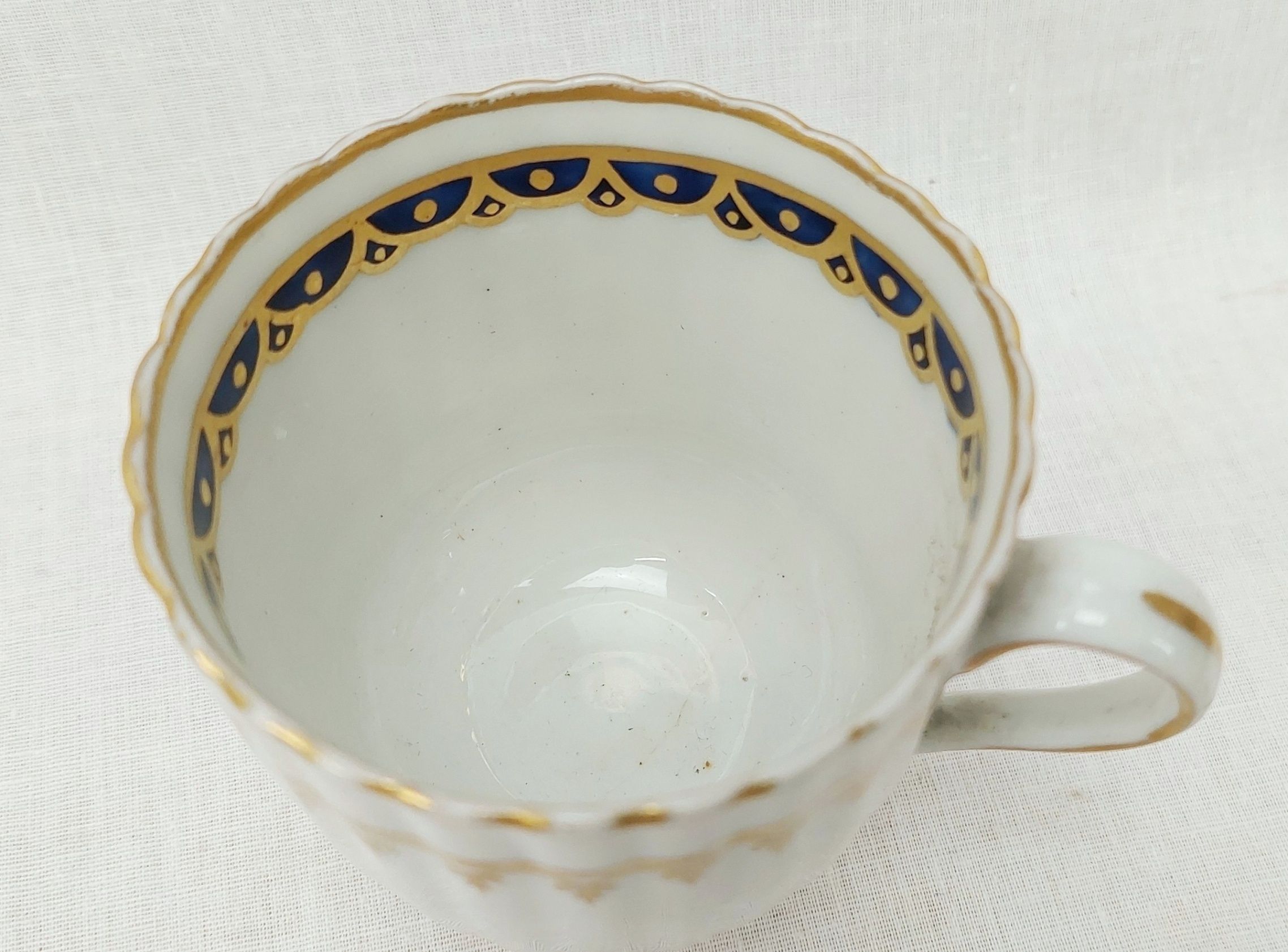 c1790 Worcester White And Gilt Fluted Coffee Can - Image 5