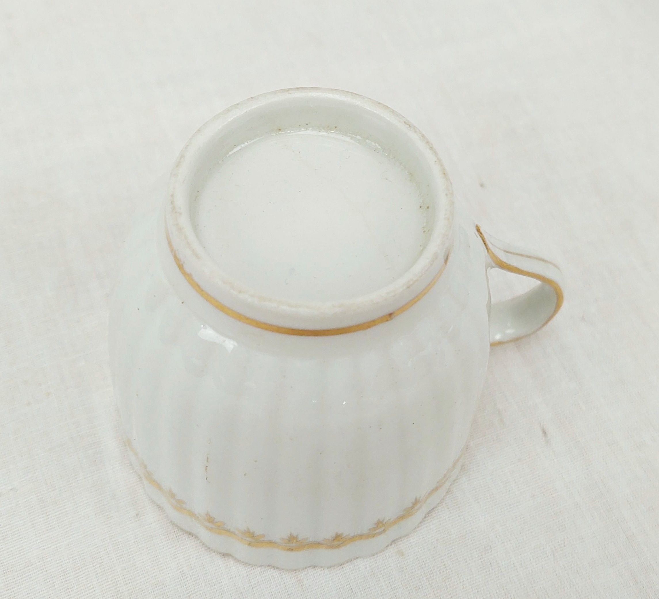 c1790 Worcester White And Gilt Fluted Coffee Can - Image 8