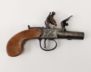 c1800 Flintlock Boxlock Pistol By W Hollis