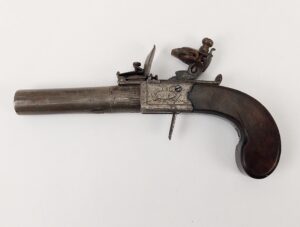 c1800 Flintlock Boxlock Pistol With Concealed Trigger