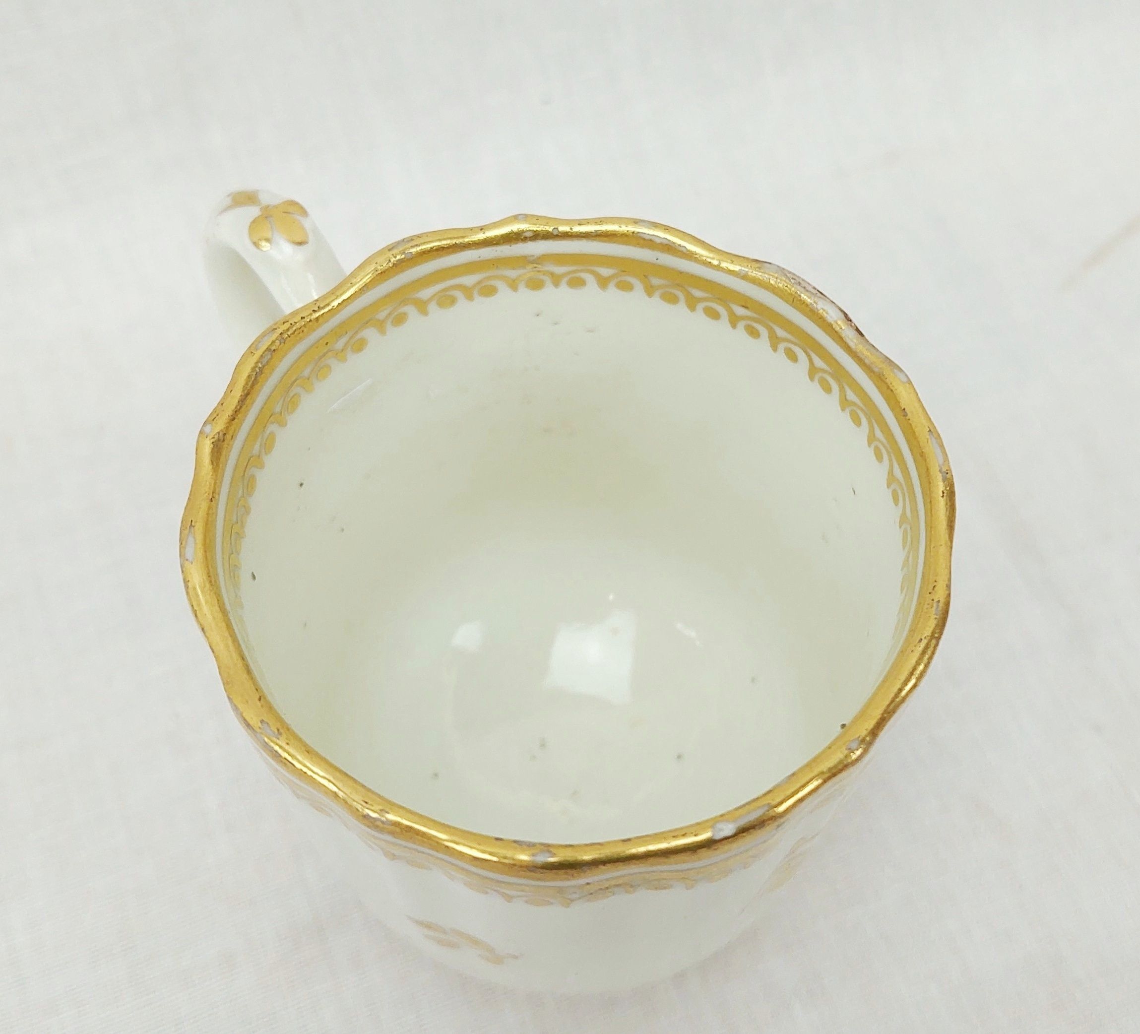 c1800 Worcester White And Gilt Fluted Coffee Can - Image 6
