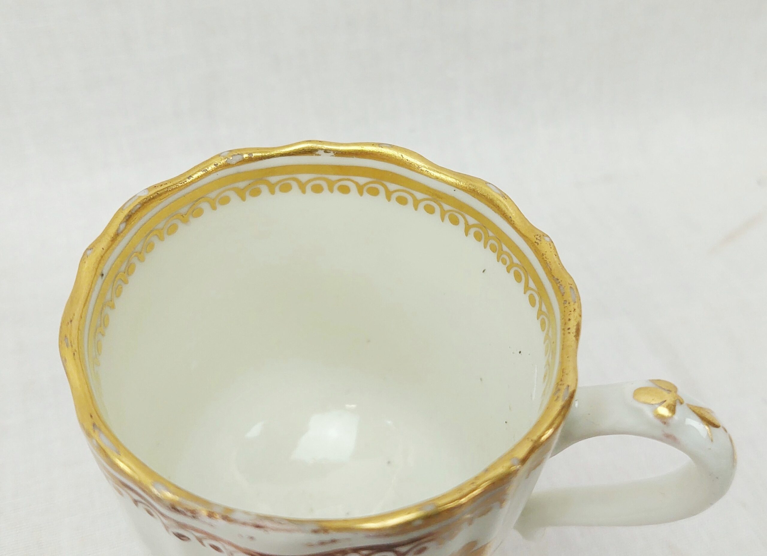 c1800 Worcester White And Gilt Fluted Coffee Can - Image 5