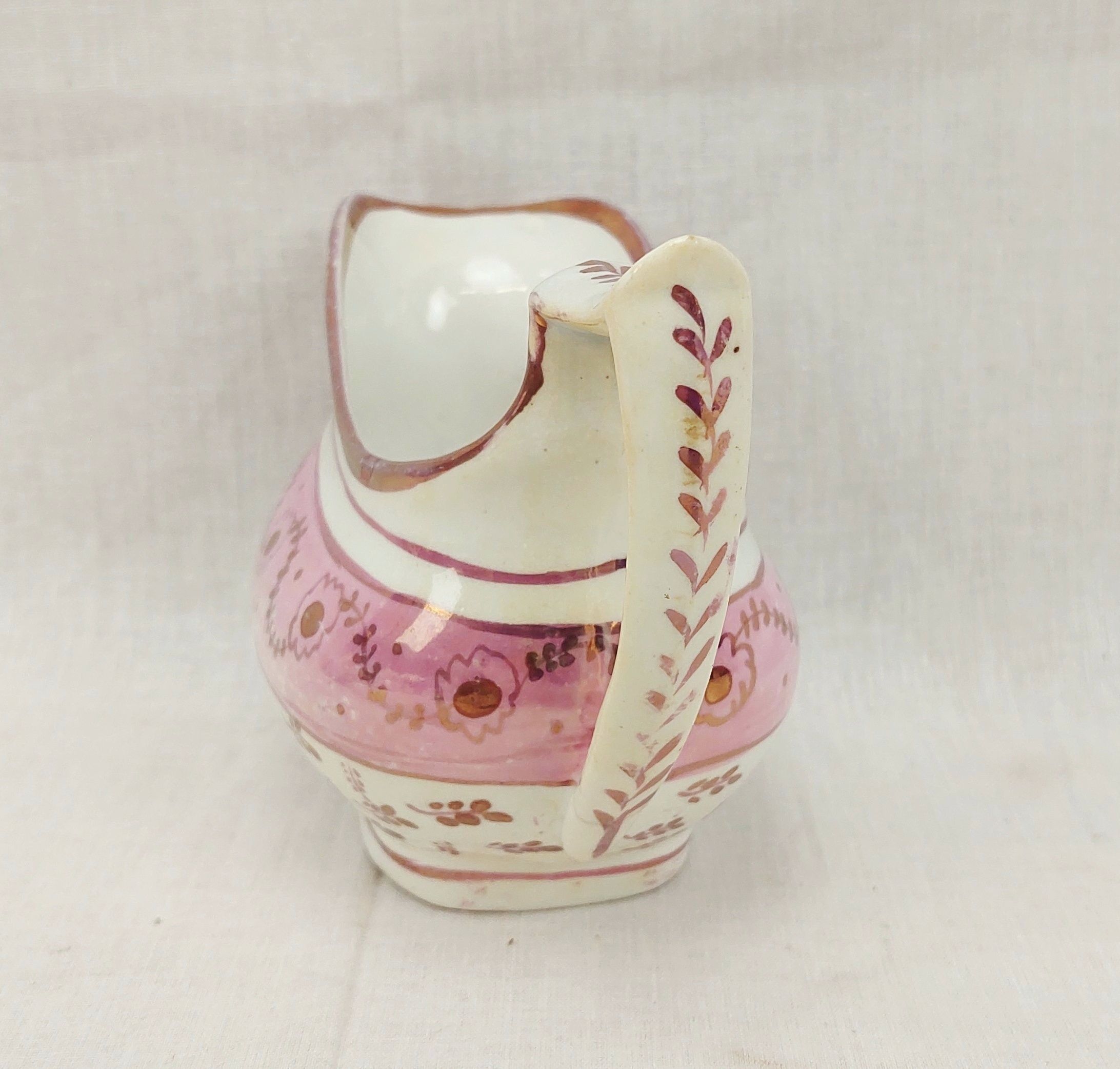 c1810 Sunderland Pink Lustre Sauce Boat - Image 4