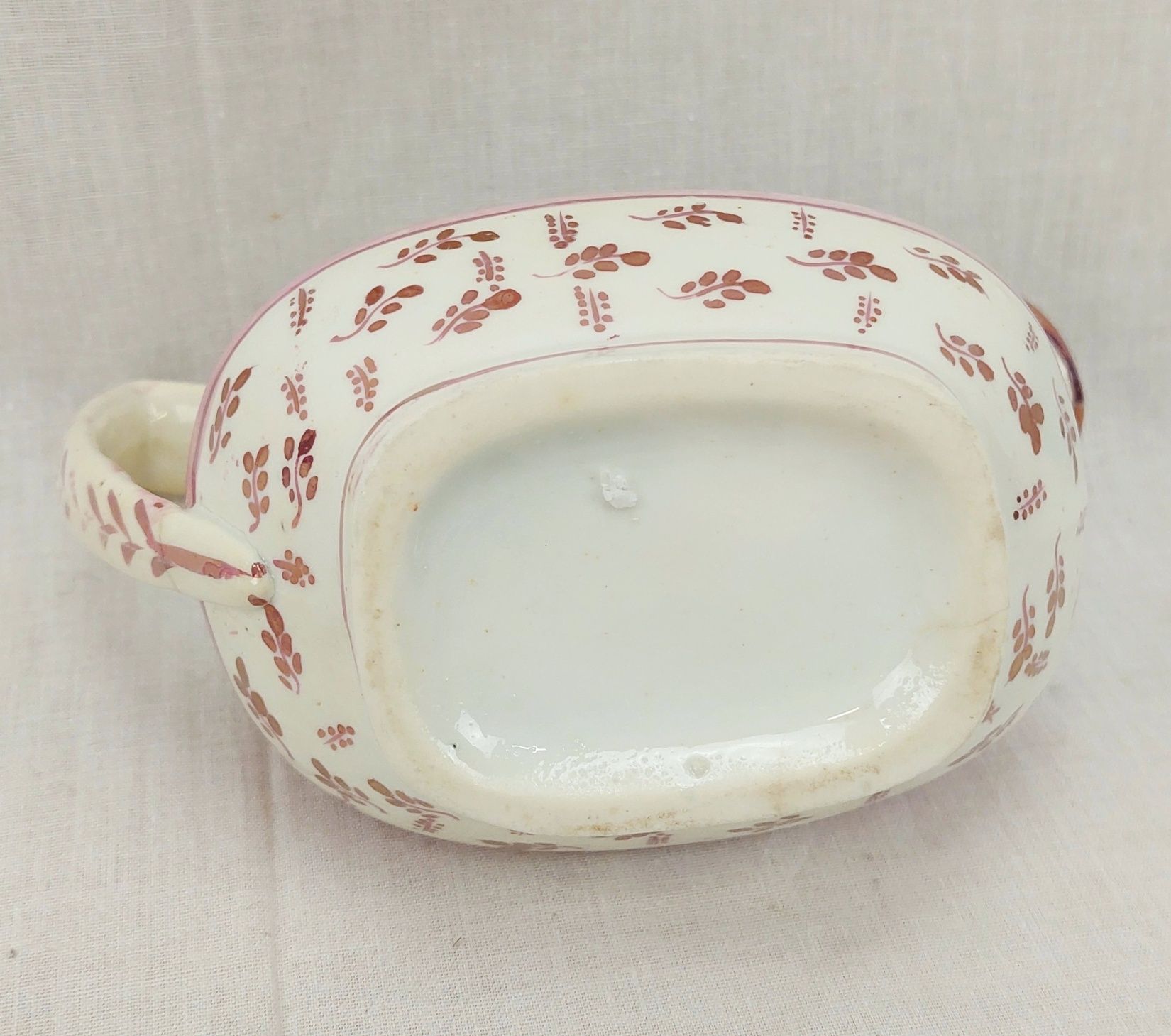 c1810 Sunderland Pink Lustre Sauce Boat - Image 5
