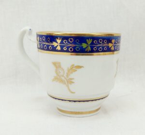 c1815 Worcester Cobalt Blue And Gilt Coffee Can