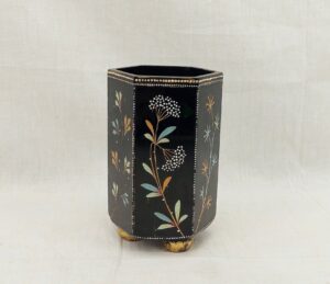 c1860 Bohemian Hexagonal Glass Vase