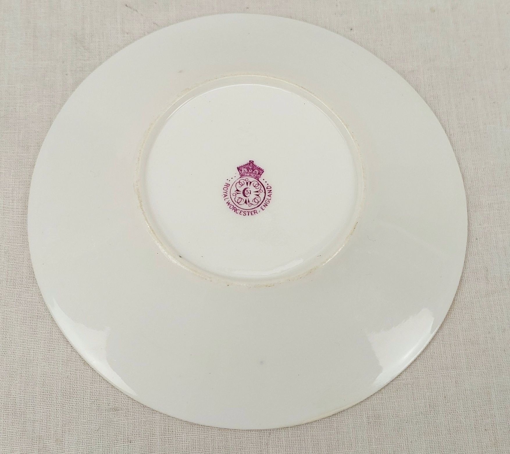c1898 Royal Worcester Iron Red Leaves Cup And Saucer #2 - Image 8