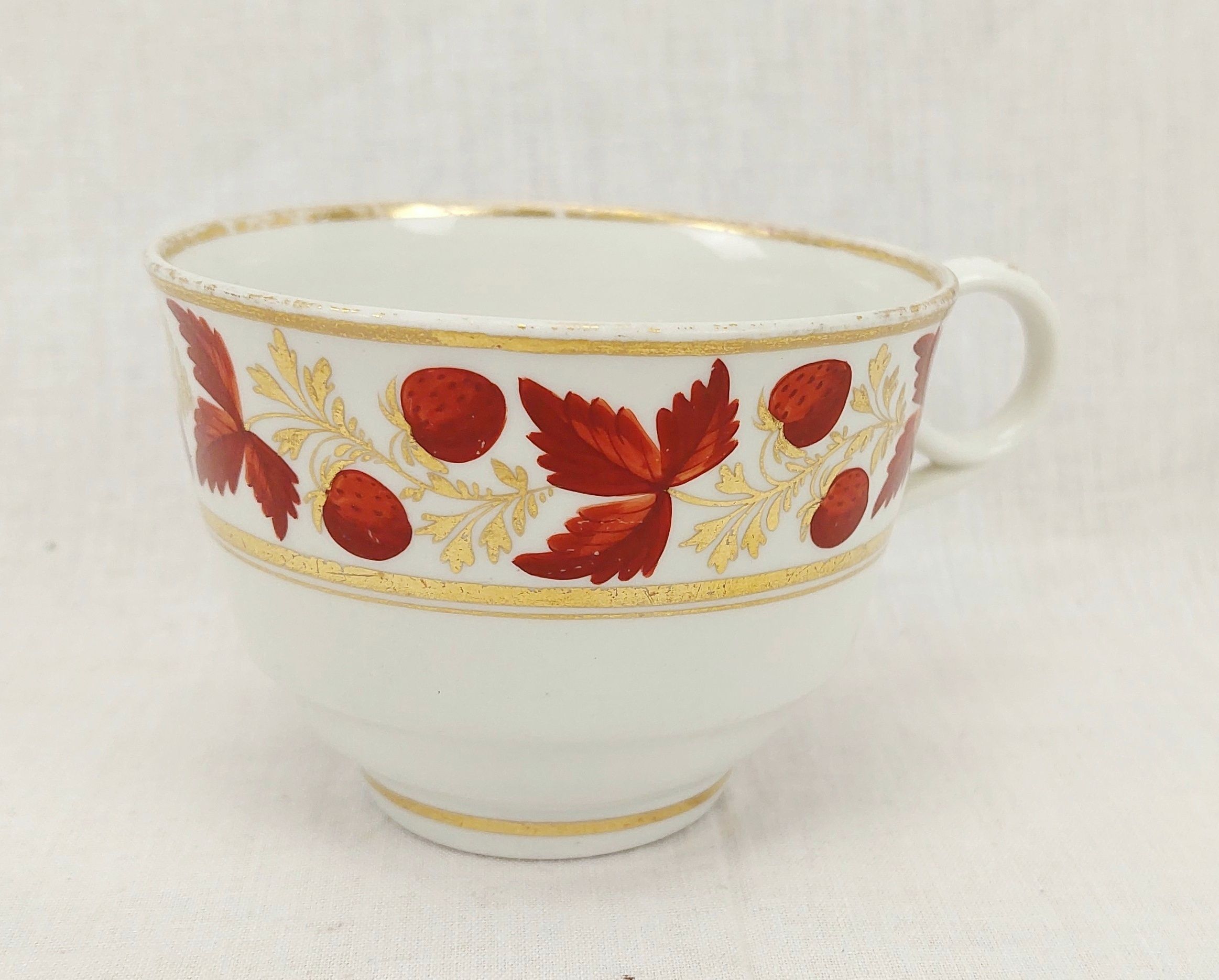 c1898 Royal Worcester Iron Red Leaves Cup And Saucer #2 - Image 6