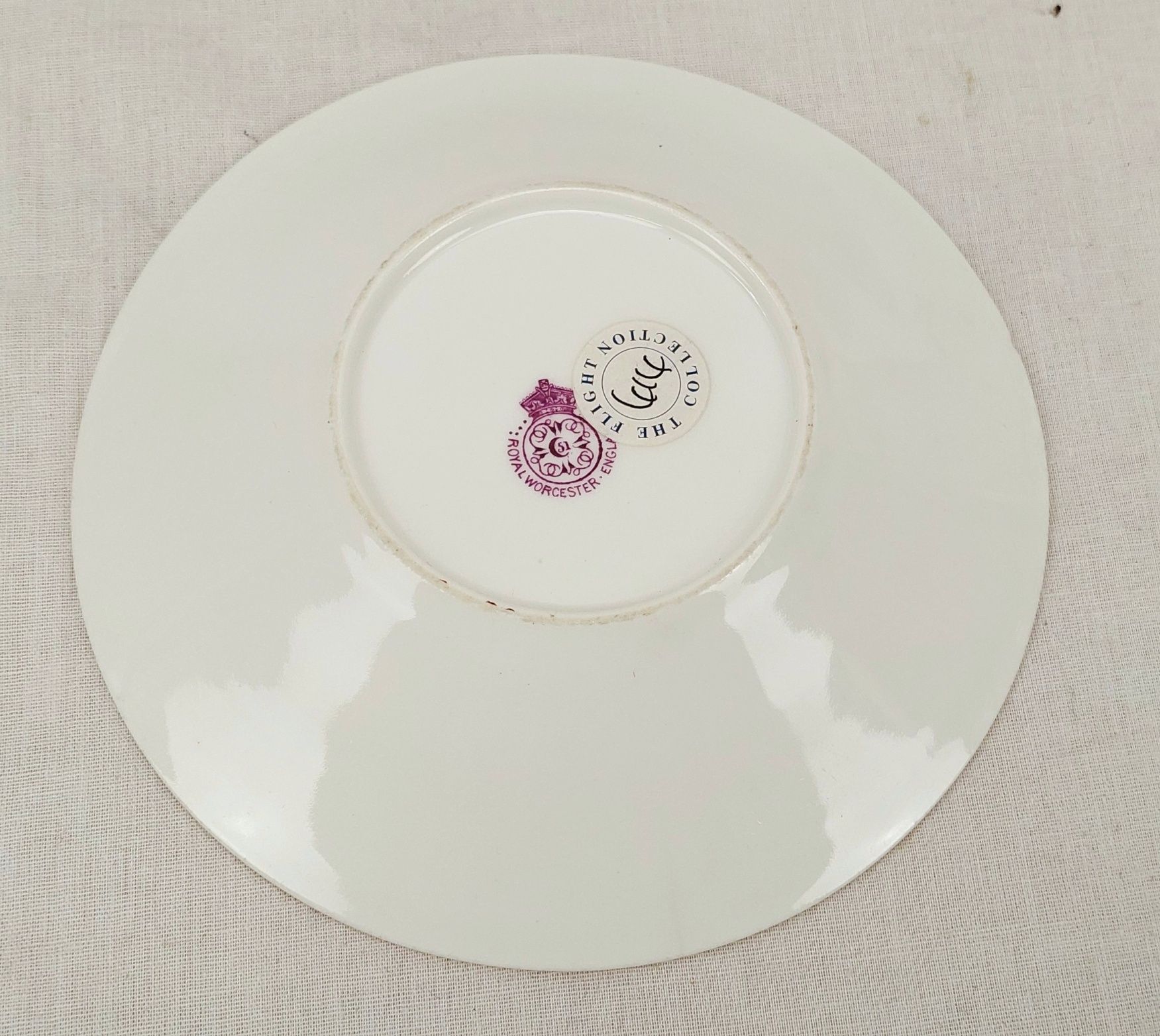c1898 Royal Worcester Iron Red Leaves Cup And Saucer #3 - Image 9