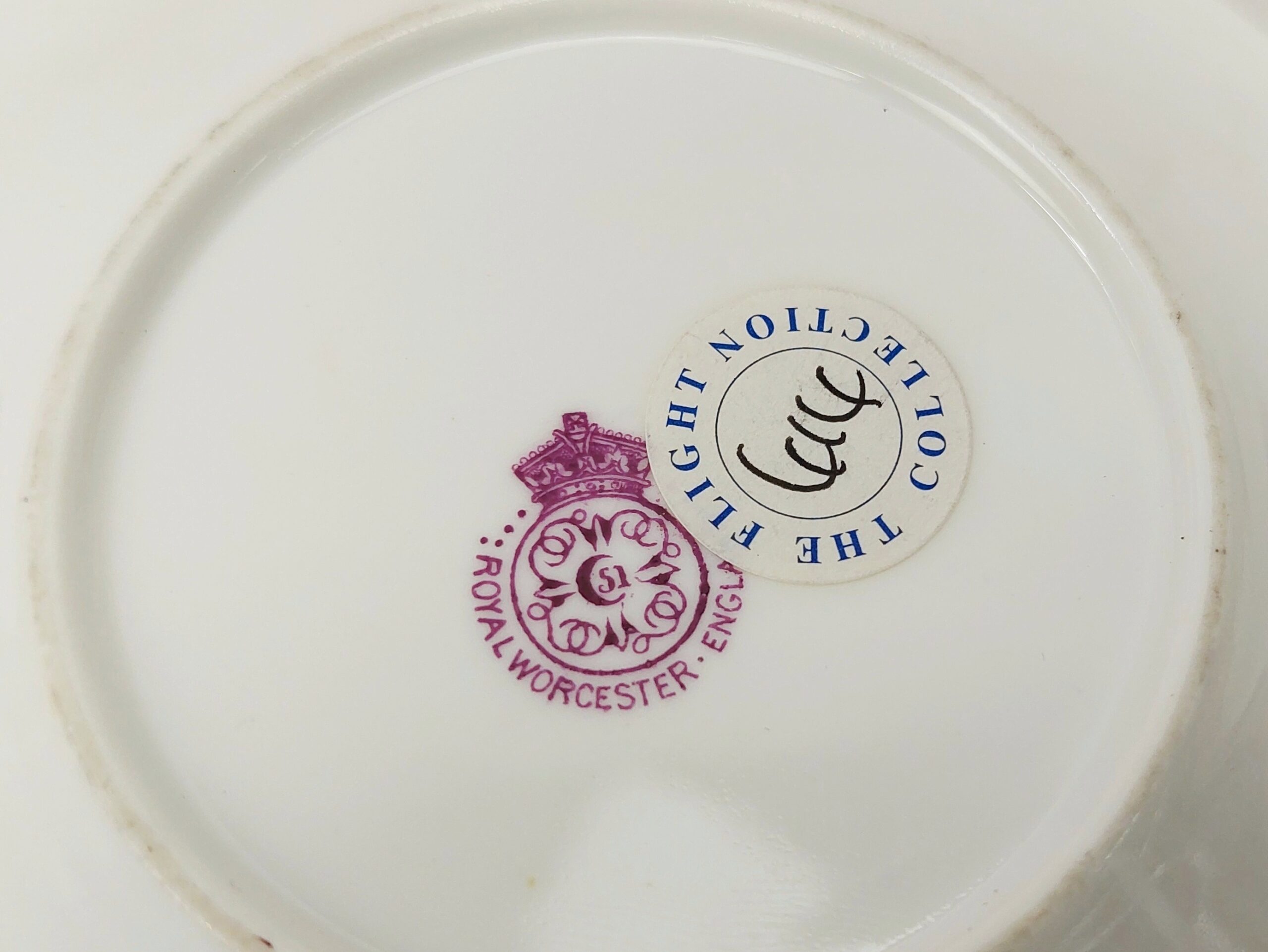c1898 Royal Worcester Iron Red Leaves Cup And Saucer #3 - Image 8