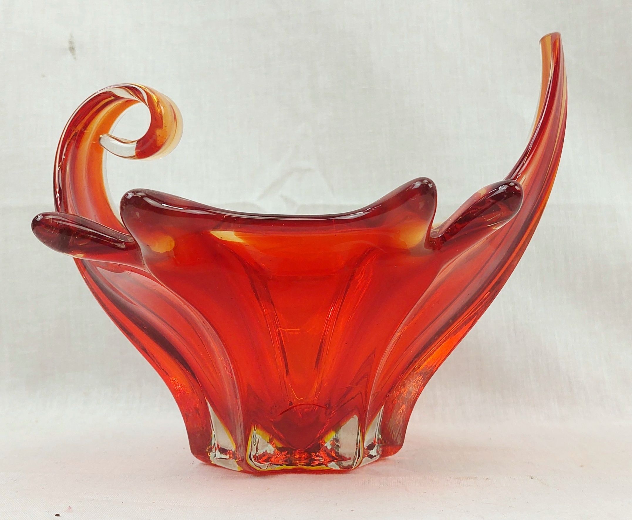 1950s Murano Uranium And Cadmium Glass Bowl - Image 2