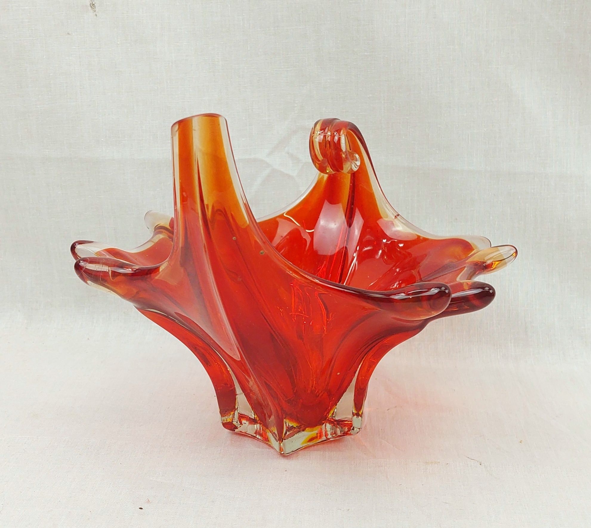 1950s Murano Uranium And Cadmium Glass Bowl - Image 6