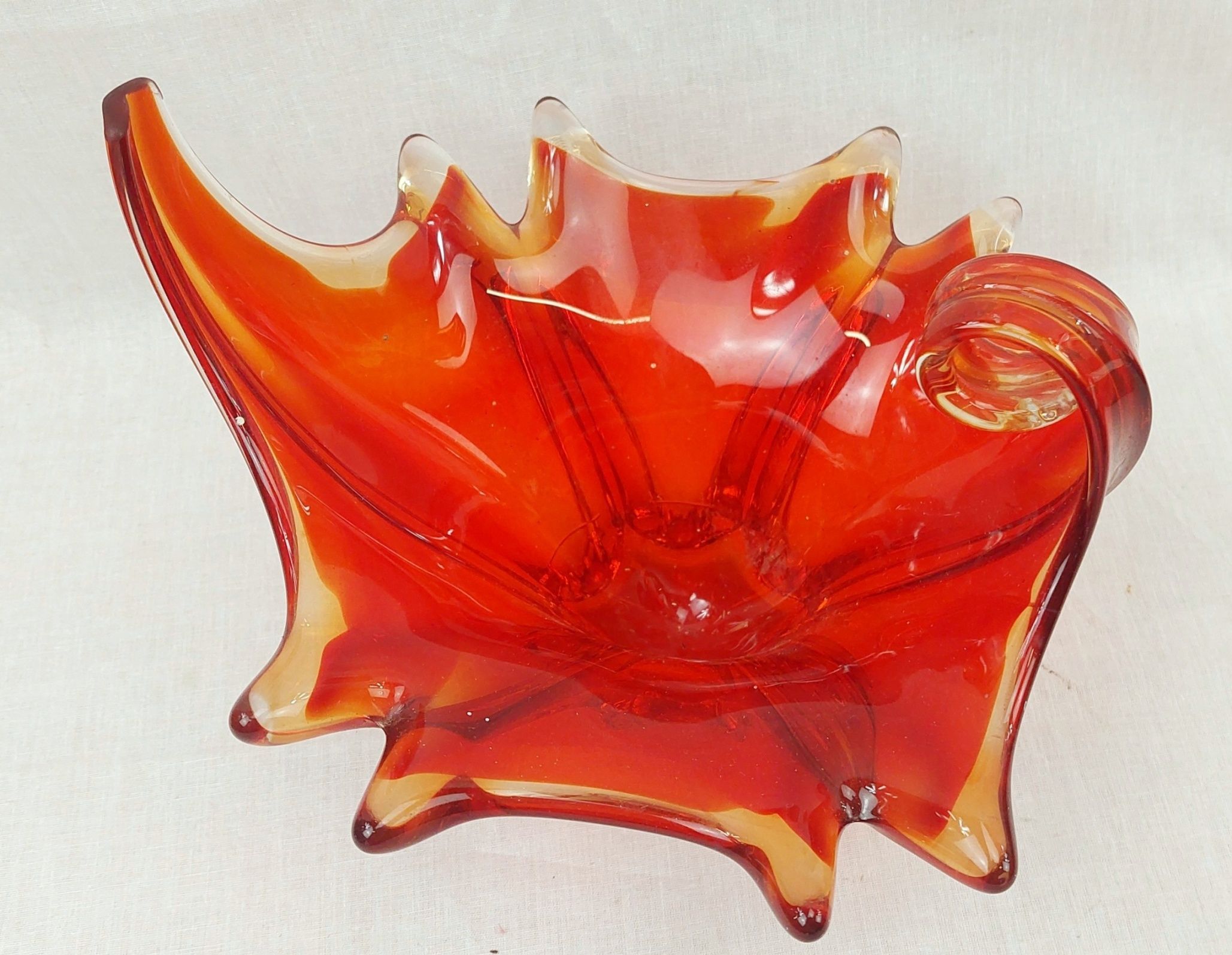 1950s Murano Uranium And Cadmium Glass Bowl - Image 5