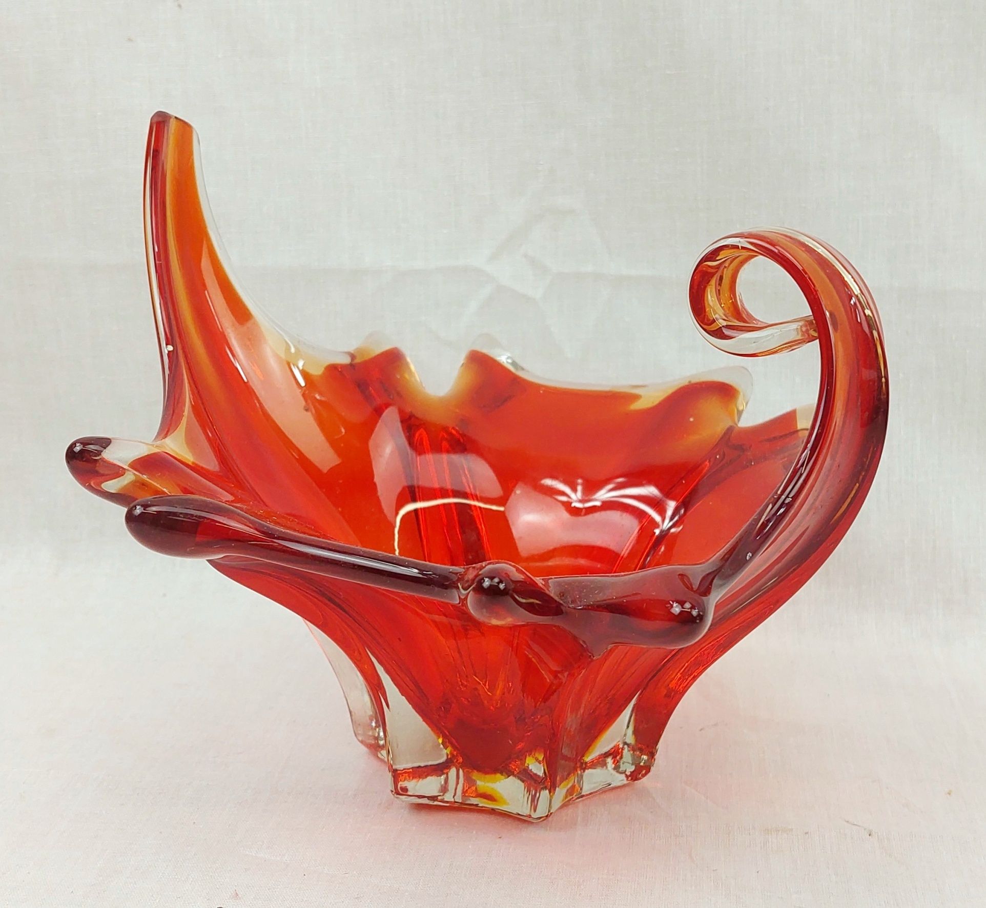 1950s Murano Uranium And Cadmium Glass Bowl - Image 4