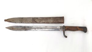 Imperial German, 1915, WW1 2nd Pattern Butcher Bayonet (M1898/05 nA), Alex Coppel Solingen, with Steel Scabbard