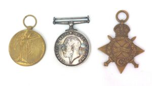 British, WW1, Trio Medal Group to 3515 Acting Bombardier & Corporal Leonard A. Hardy, Royal Field Artillery, 12th Divisional Ammunition Column*