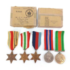British, WWII, Five Medal Group to Mr J.M. Morrison, Whitley Bay — with Original Ministry of Defence Box, 1986 Late Issue