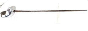 British, WW1, 1912 Pattern Cavalry Officer’s Sword, Retailed by Maxwell, 8 Dover Street London, Plain Bowl Guard, Etched Blade, "Made in England"