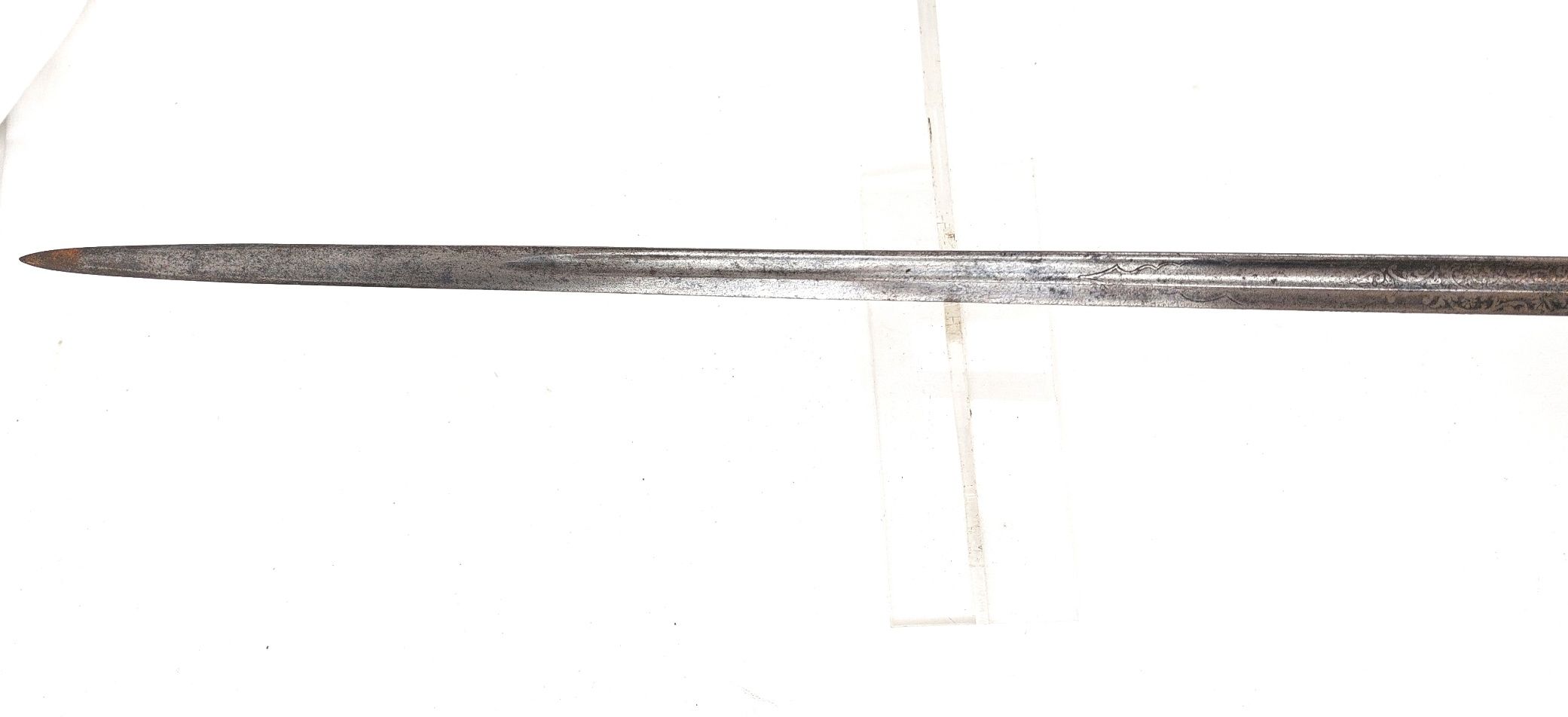 British, WW1, 1912 Pattern Cavalry Officer’s Sword, Retailed by Maxwell, 8 Dover Street London, Plain Bowl Guard, Etched Blade, "Made in England" - Image 12