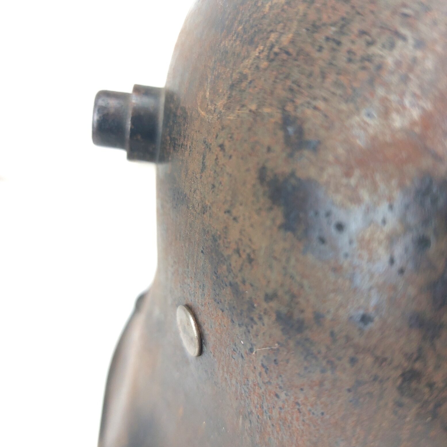 German, WW1, Original M16 Steel Helmet by Siemens & Halske A.G., Size 60 (SH60) with Postwar Skull Motif and Later Liner - Image 8