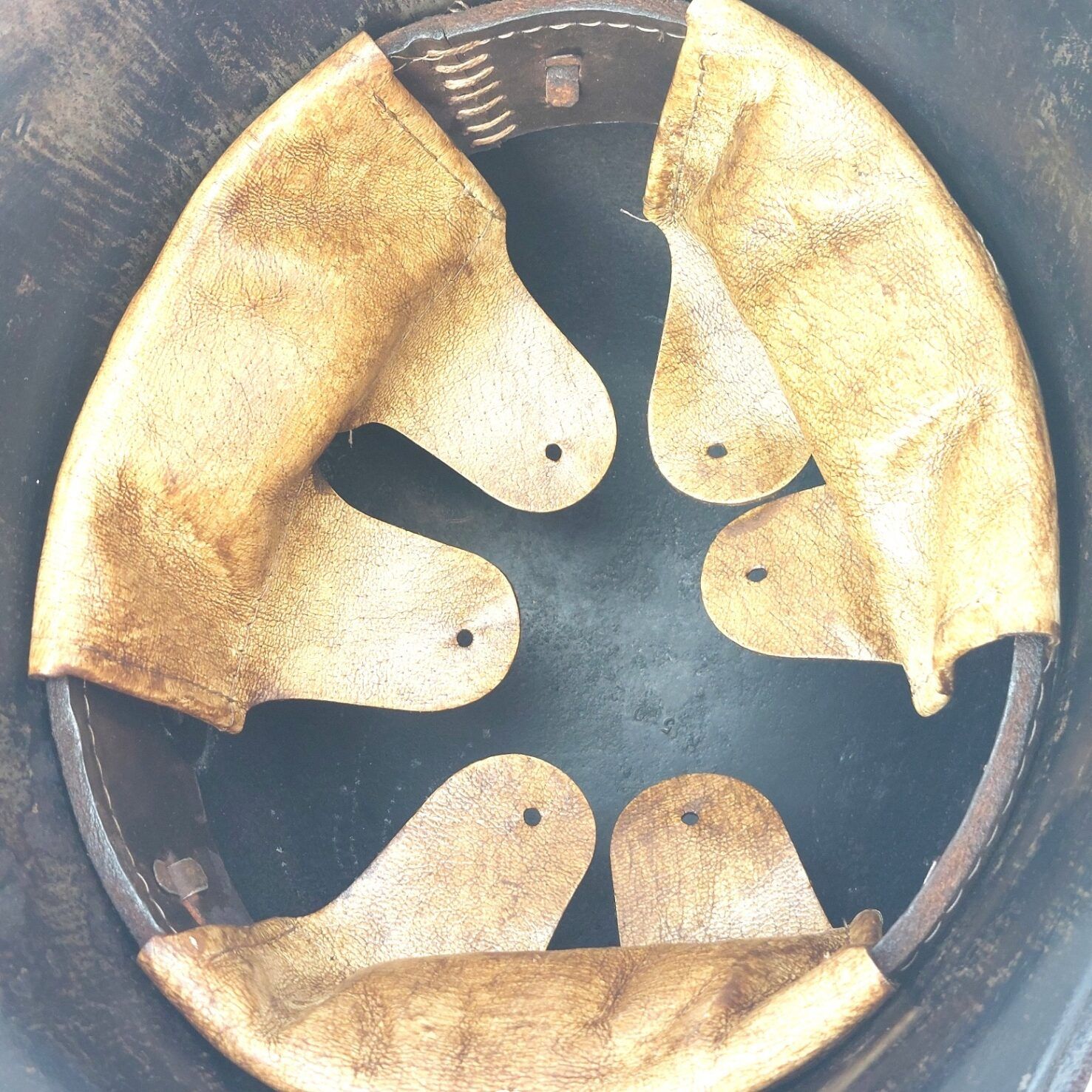 German, WW1, Original M16 Steel Helmet by Siemens & Halske A.G., Size 60 (SH60) with Postwar Skull Motif and Later Liner - Image 14