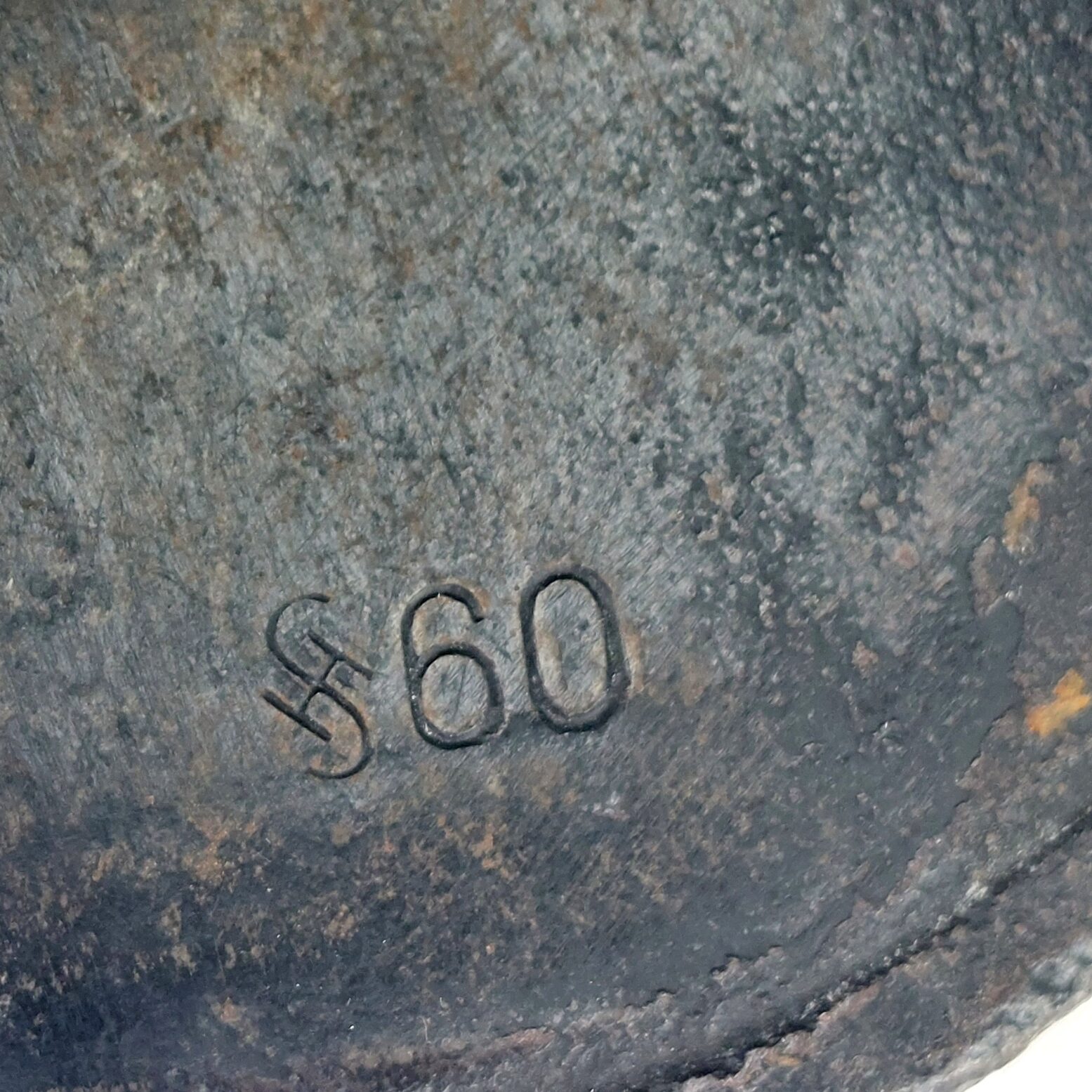 German, WW1, Original M16 Steel Helmet by Siemens & Halske A.G., Size 60 (SH60) with Postwar Skull Motif and Later Liner - Image 11