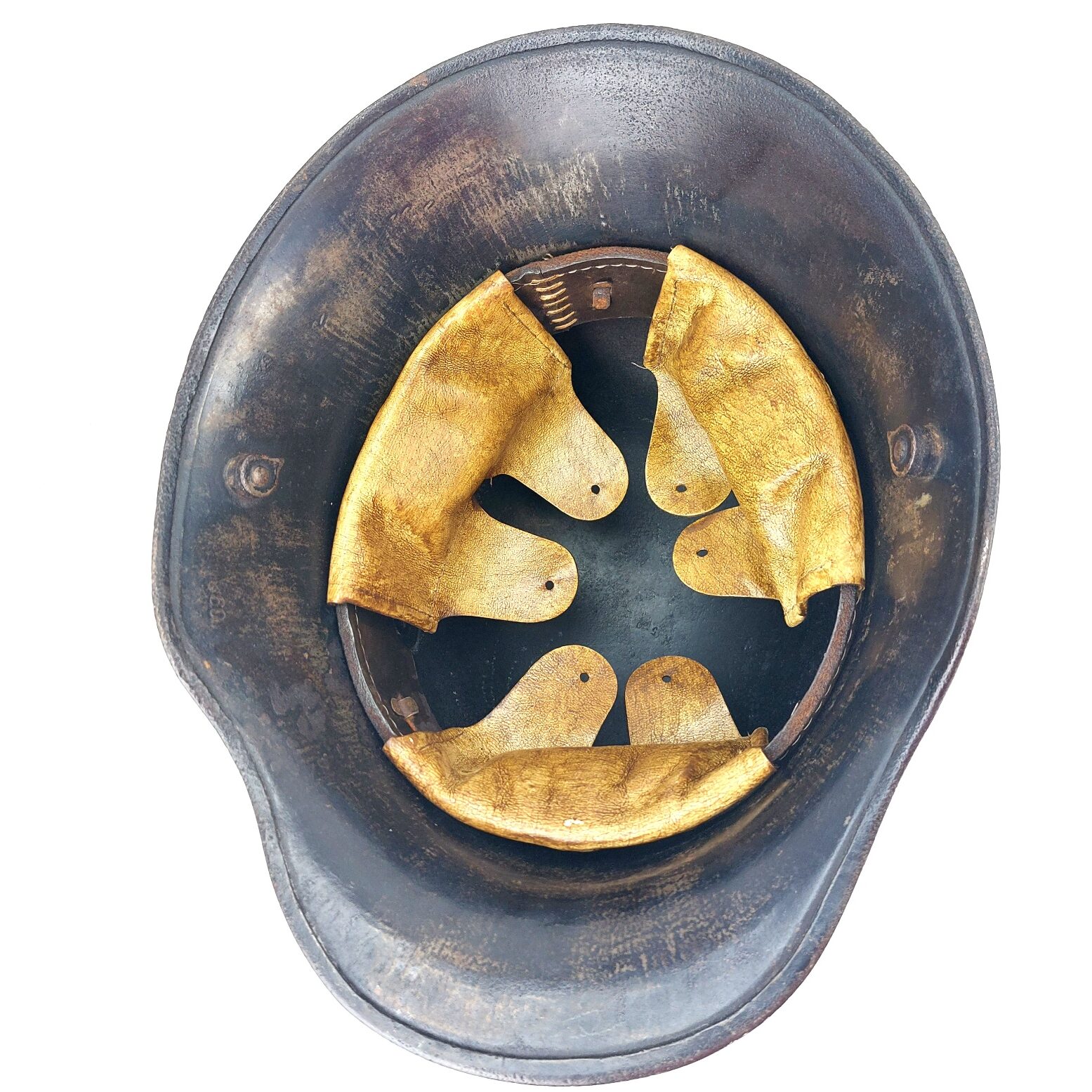 German, WW1, Original M16 Steel Helmet by Siemens & Halske A.G., Size 60 (SH60) with Postwar Skull Motif and Later Liner - Image 10