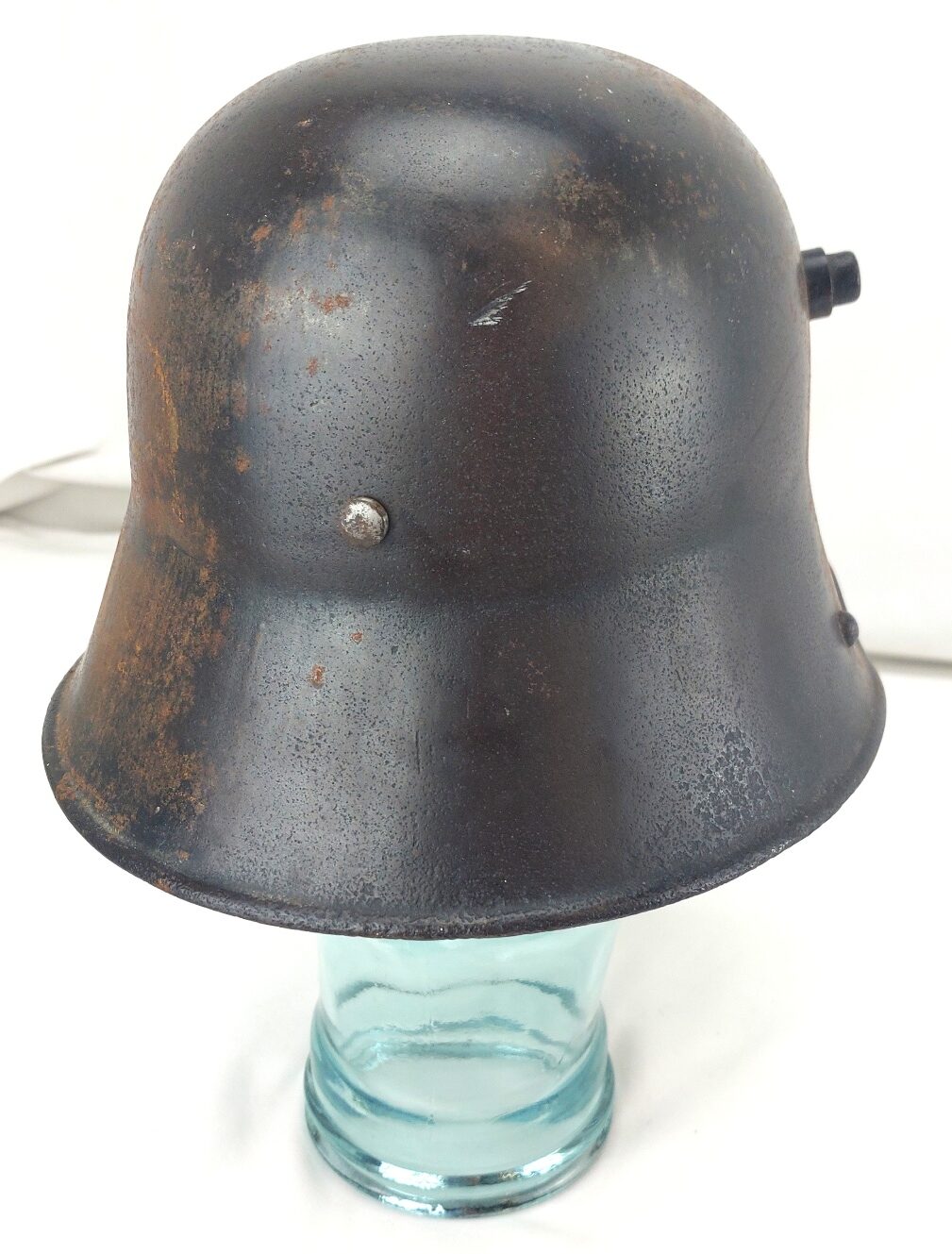 German, WW1, Original M16 Steel Helmet by Siemens & Halske A.G., Size 60 (SH60) with Postwar Skull Motif and Later Liner - Image 3