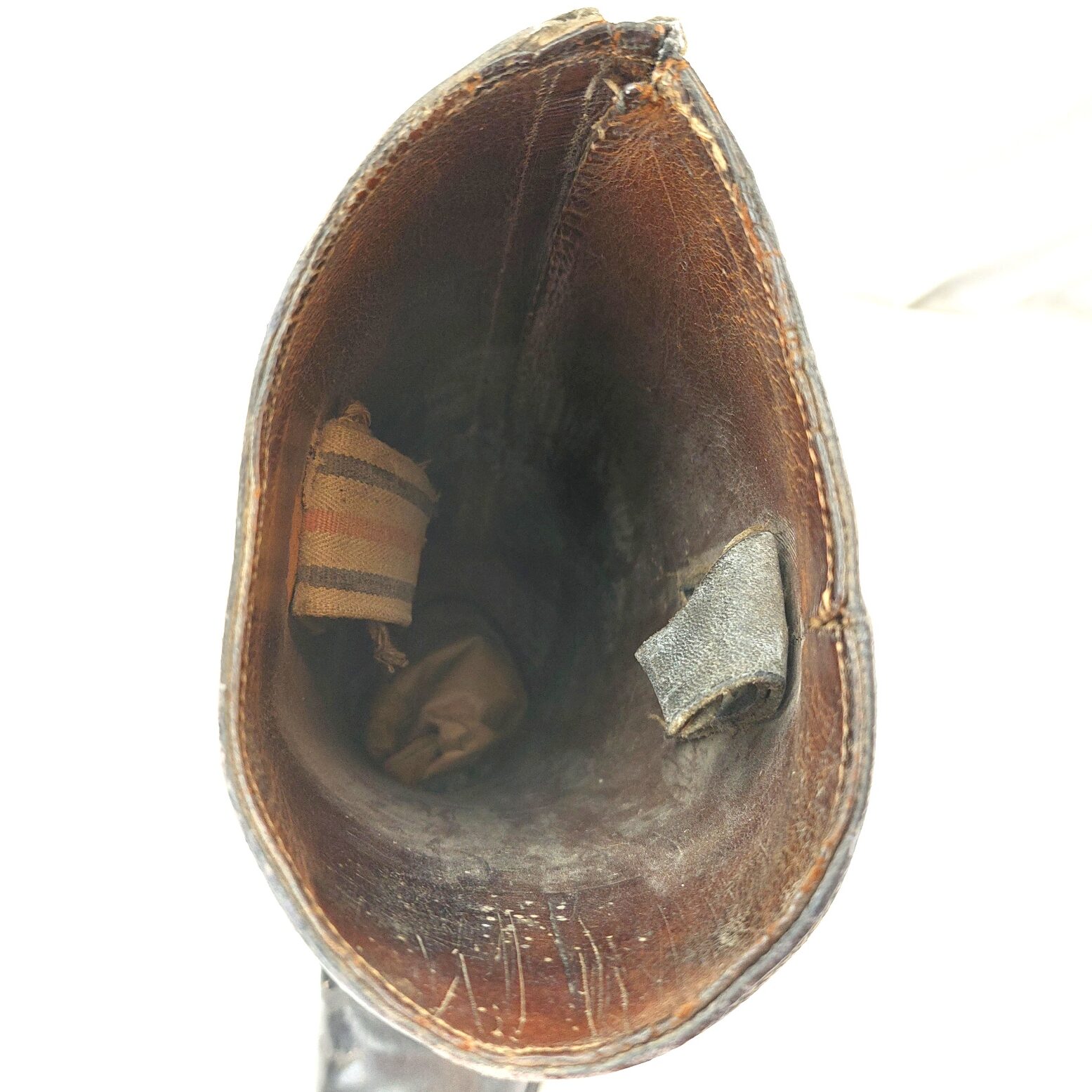 German, WW2, Officer’s High Black Leather Jack Boots with Mixed Pull Tabs, c.1939–1945 - Image 9