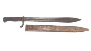 Imperial German, WW1, 1915, M1898/05 “Butcher Blade” Bayonet by Simson & Co., Suhl, with Original Steel Scabbard