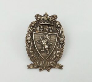 Silver Galloway Rifle Volunteers Officers Cap Badge
