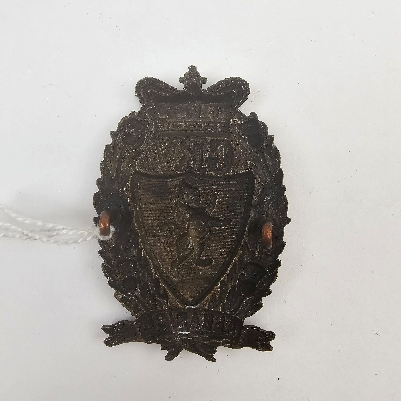 Pre-1889 Galloway Rifle Volunteers Glengarry Cap Badge - Image 2