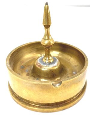 Soviet Union, Cold War-Era Trench Art Ashtray with Paper Spike — 76.2mm Artillery Shell Case, Factory 46, Primer Dated 1980*